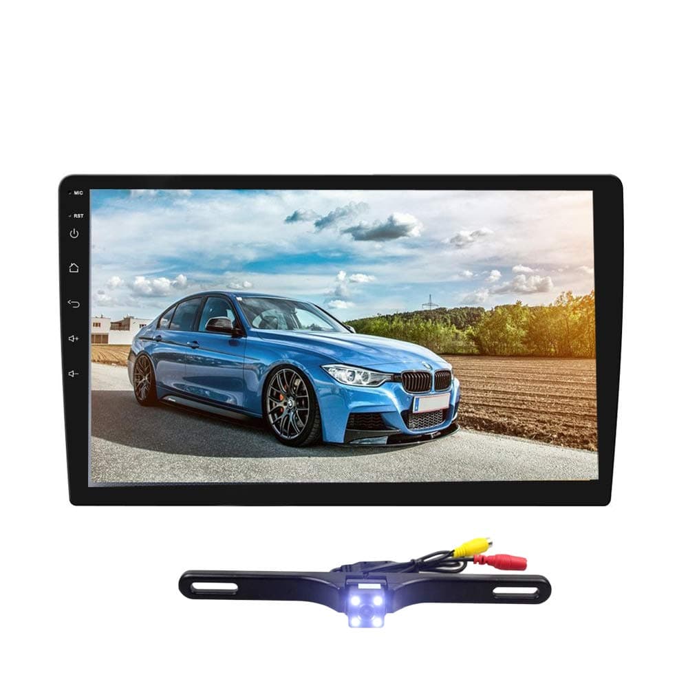 10.1" Single DIN Car Stereo Quad Core Car GPS Navigation Ehotchpotch Android 7.1 Car Radio Head Units Touch Screen Car in-Dash Car Audio AM/FM Radio Bluetooth USB SD iPod with Backup Camera