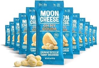Oh My Gouda Cheese Bites, 1 Ounce, 12-Pack, Crunchy, Packed With Protein & Calcium, Keto, Gluten Free