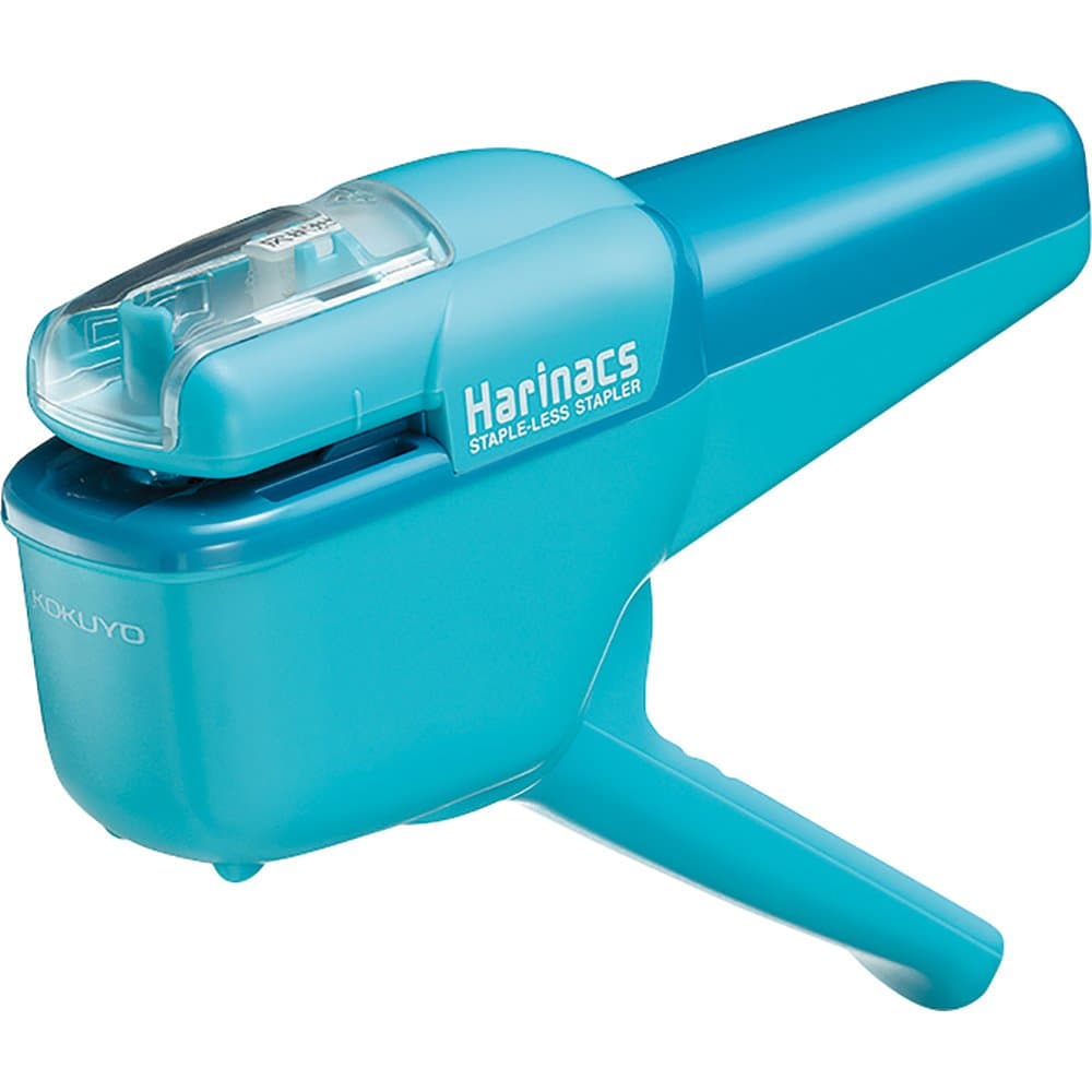 Kokuyo Harinacs Stapleless Stapler,Portable Staple Free Stapler,10 Sheets Capacity, Light Blue, Japan Import (SLN-MSH110LB)