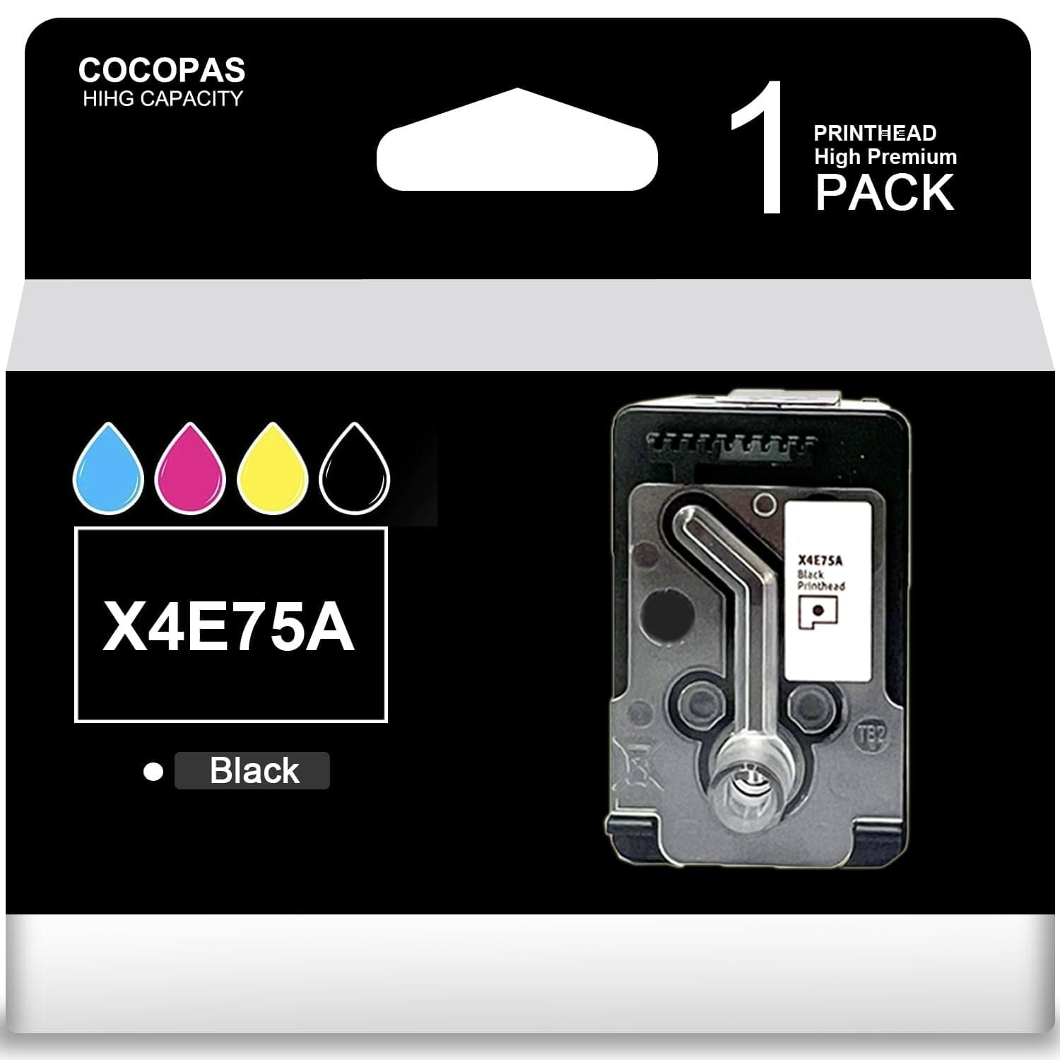 High Pages Tank Pinthead with X4E75A Relacement for HP 651 printhead 517 532 617 515 508 510 511 518 519 531 538 610 618 550 570 650 Printer 1xBlack