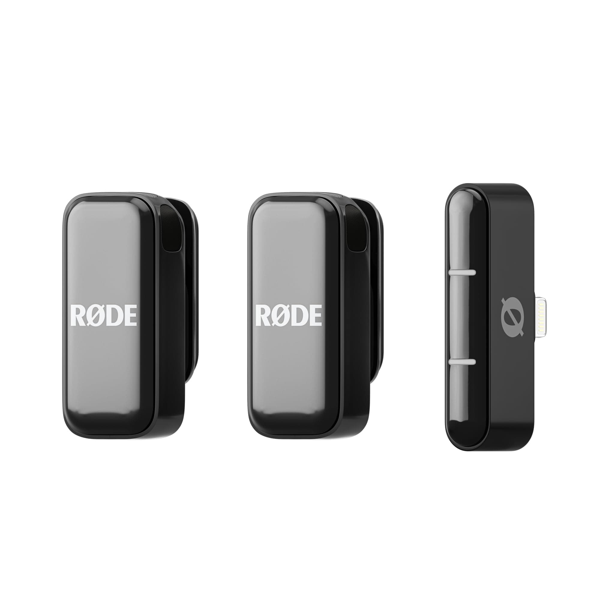 RØDE Wireless Micro - Compact Wireless Microphone, Two Mics with Charge Case for Smartphone Content Creation - Lightning, Black (iPhone ONLY)