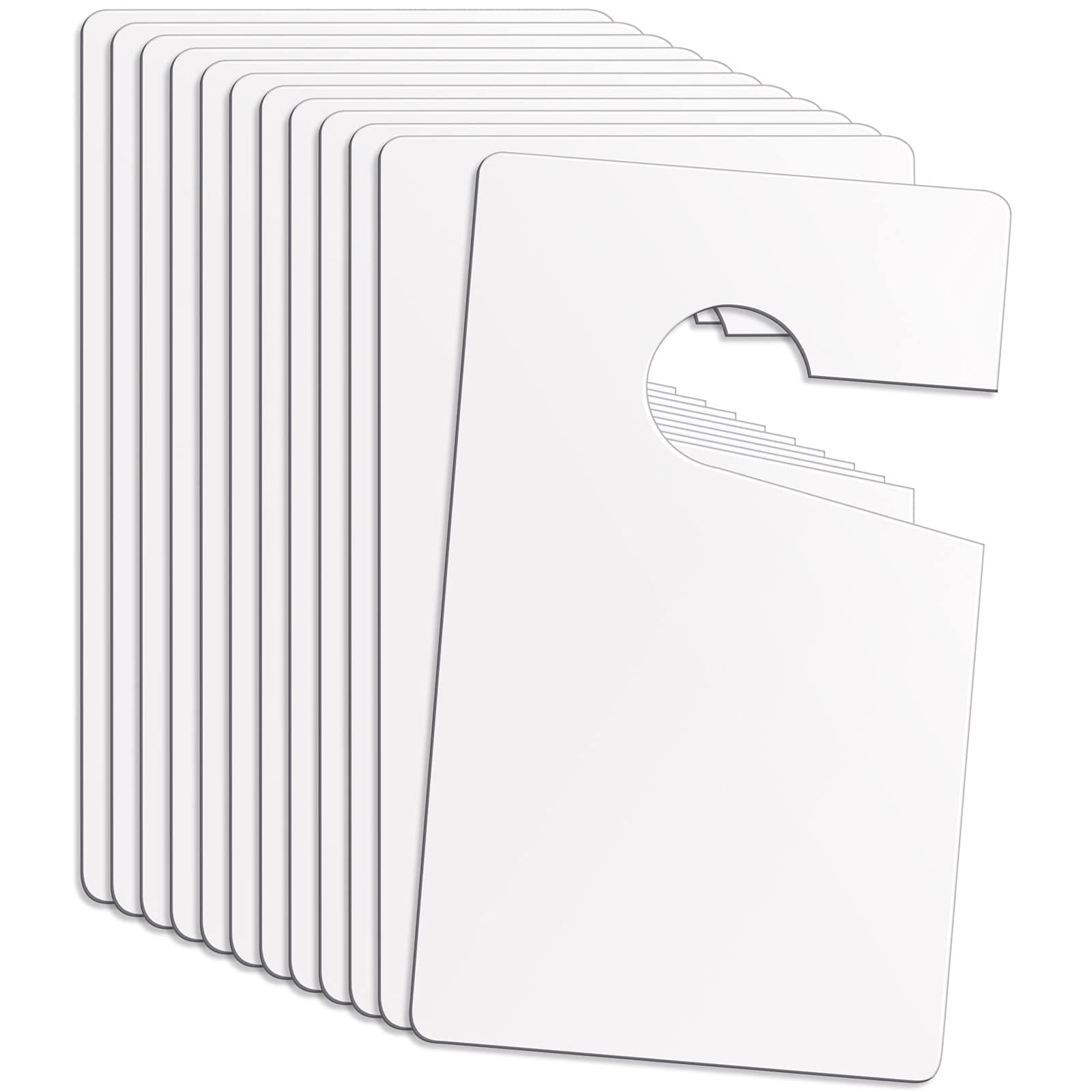 Outus 12 Pieces Thicker Parking Permit Hang Tag Blank DIY Passes 3 x 5 Inches Recyclable Weatherproof Rearview Mirror Hanging Pass for Employee Resident Car Lot Enterprises Office and More