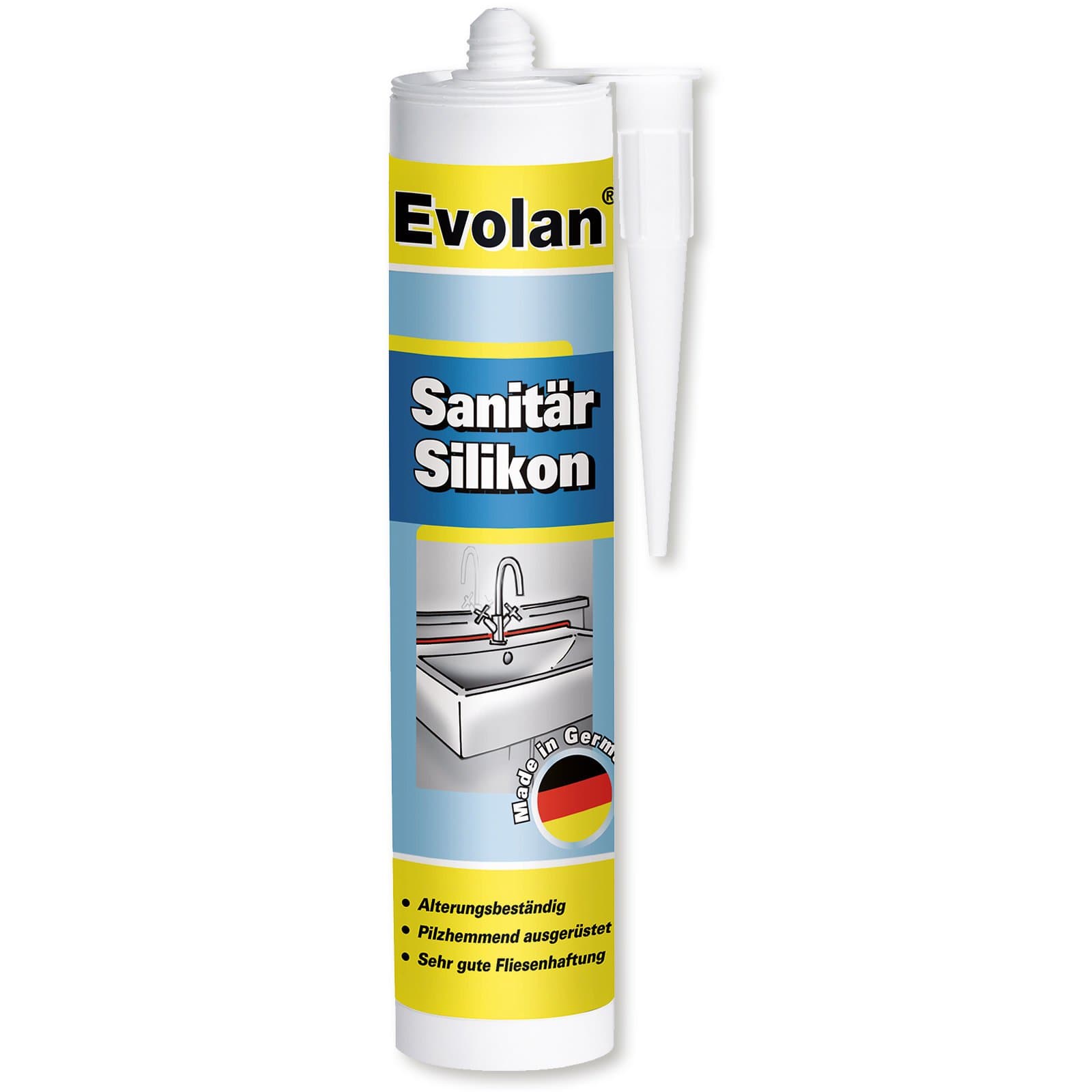 5x Meffert Evolan Sanitary Silicone Colour Select 1.5 L