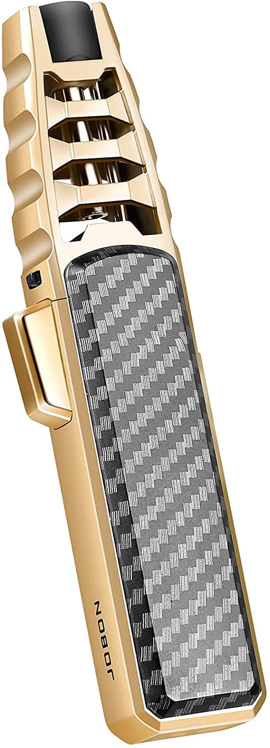 KOVALENTHOR Solar Beam Torch, Modern Black Metal Torch Lighter, Windproof & High-Material, Ultra Powerful Blue Flame, 3 Settings, Up to 1300C, Perfect for Kitchen/Outdoor