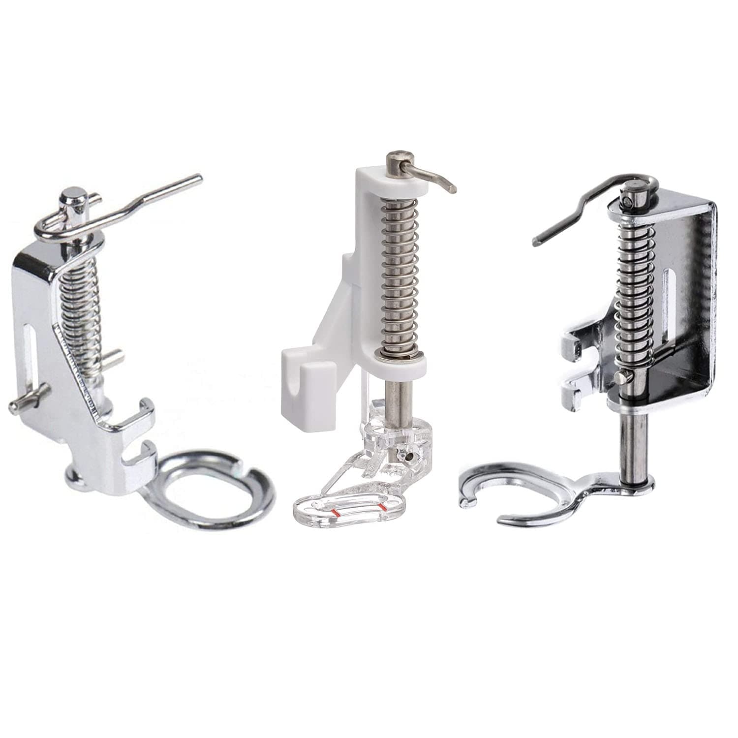 YICBOR 3pcs Low Shank Free Motion Darning Foot Compatible with Singer,Brother, Babylock, Janome, Elna, Kenmore,Bernette,White and Many Domestic Low Shank Sewing Machines