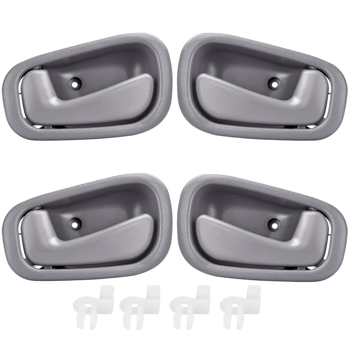 FAERSI 4Pcs Inside Interior Door Handles Front Rear Driver & Passenger Side Replacements for 1998 1999 2000 2001 2002 Corolla Prizm Manual Lock, Gray
