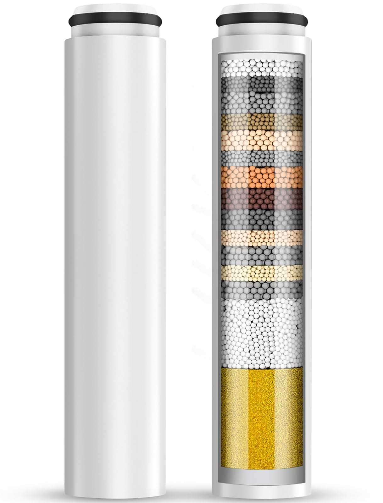 Cobbe 2 Pack Replacement Filters for Handheld Shower Head - Water Softener Filters Beads for Hard Water - Remove Chlorine - Reduces Dry Itchy Skin (CF1101)