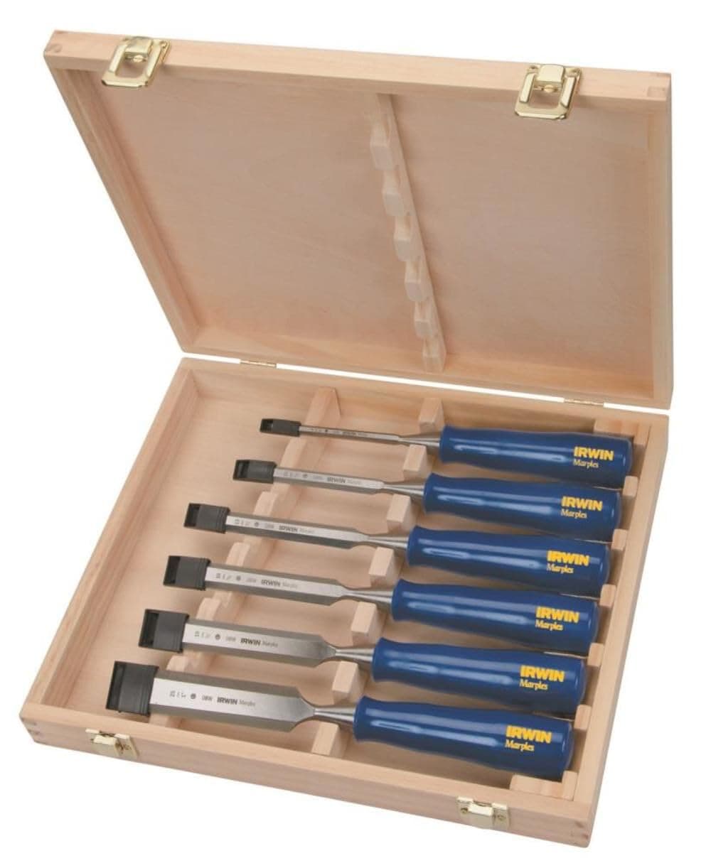 Tools Marples Woodworking Chisel Set, 6 Piece, M444Sb6N, Blue