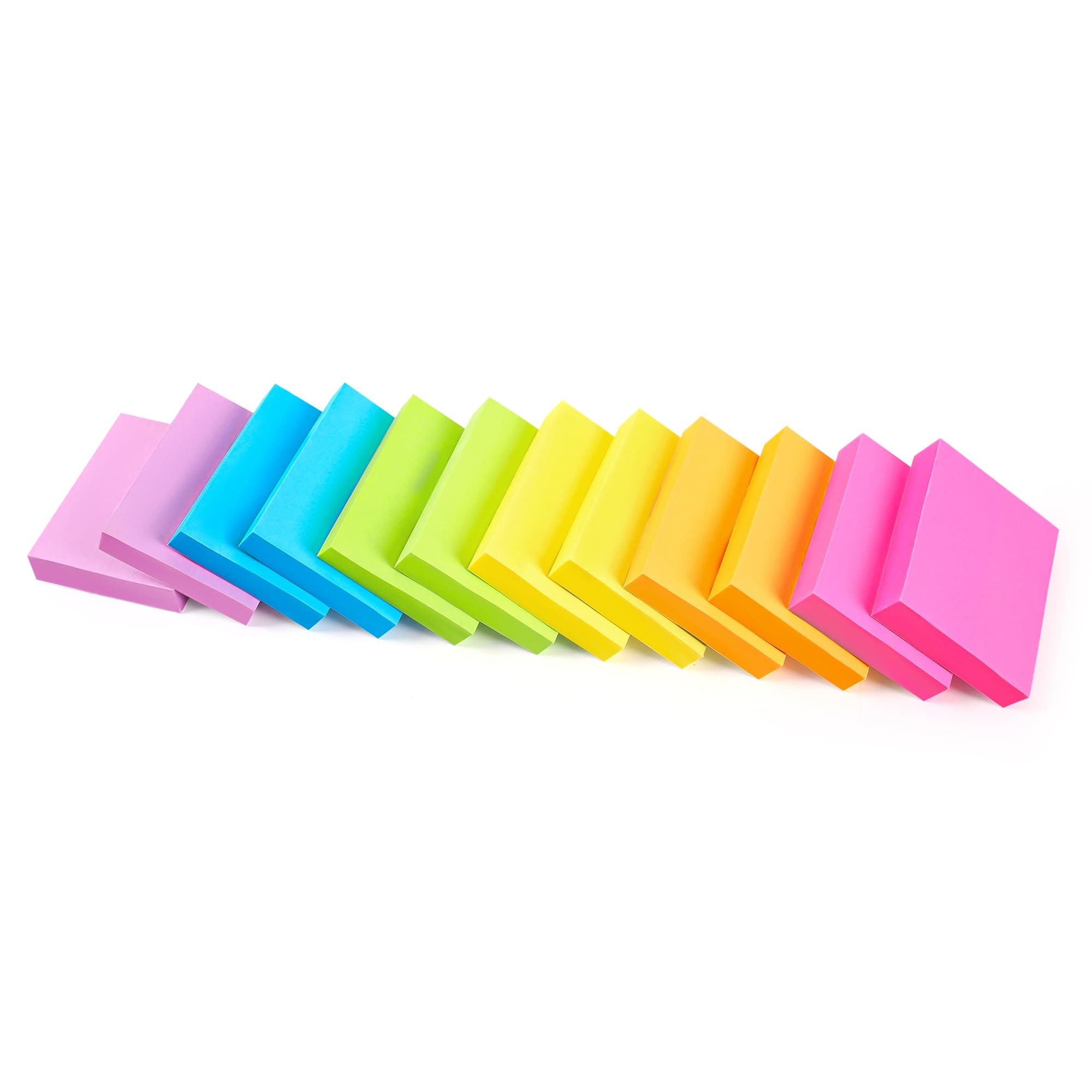 (12 Pad) Sticky Notes 1.5x2 in, Bright Colors Strong Adhesive Post, Suitable for School, Home, Office, Clean Removal, 75 Sheets/pad