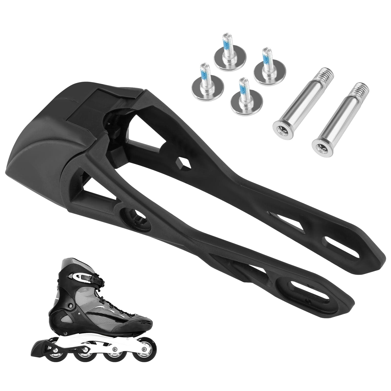 Universal Inline Roller, Skating Safety Brake Pad, Skate Brake Stopper, Roller Skate Brakes Block Pad, Plastic Non-Slip Inline Skate Roller Brakes Block Pad Skating Safety Brakes, Black