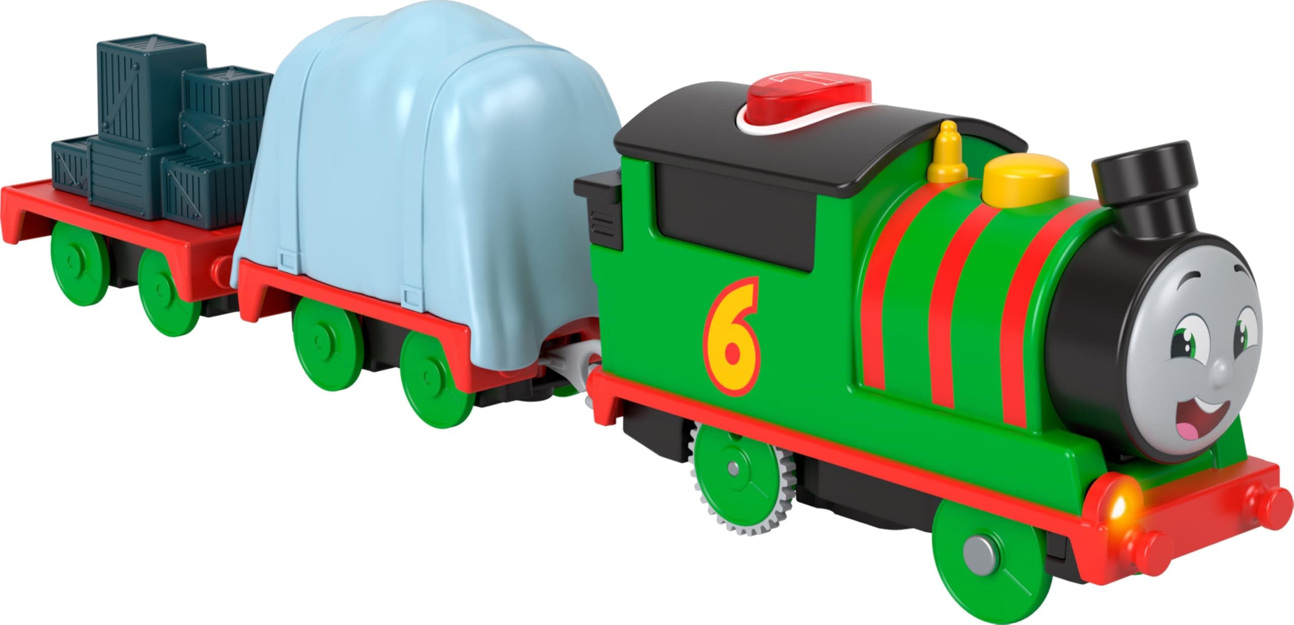 Thomas & Friends Motorized Toy Train Talking Percy Battery-Powered Engine with Sounds & Phrases for Pretend Play Preschool Kids Ages 3+ Years