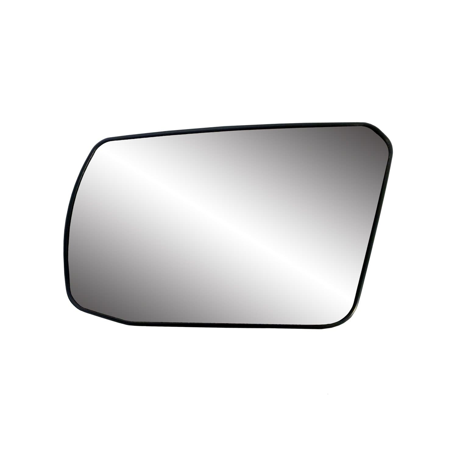 Fit System88214 Driver Side Non-Heated Mirror Glass w/Backing Plate, Nissan Altima Coupe, Altima Hybrid, Altima Sedan, 4 7/16" x 6 3/4" x 7 3/4" (Non-Foldaway Mirror), Black