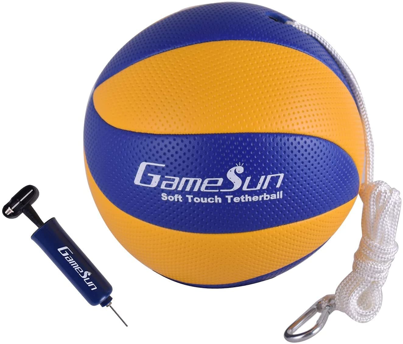 Tetherball and Rope,Full-Size Soft Touch, Portable Tetherballs with Soft Rope - Great Outdoor Game for Kids