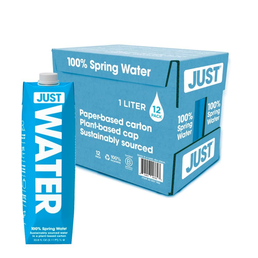 JUST WATER Spring Water 1L 12 Count, 1 LT