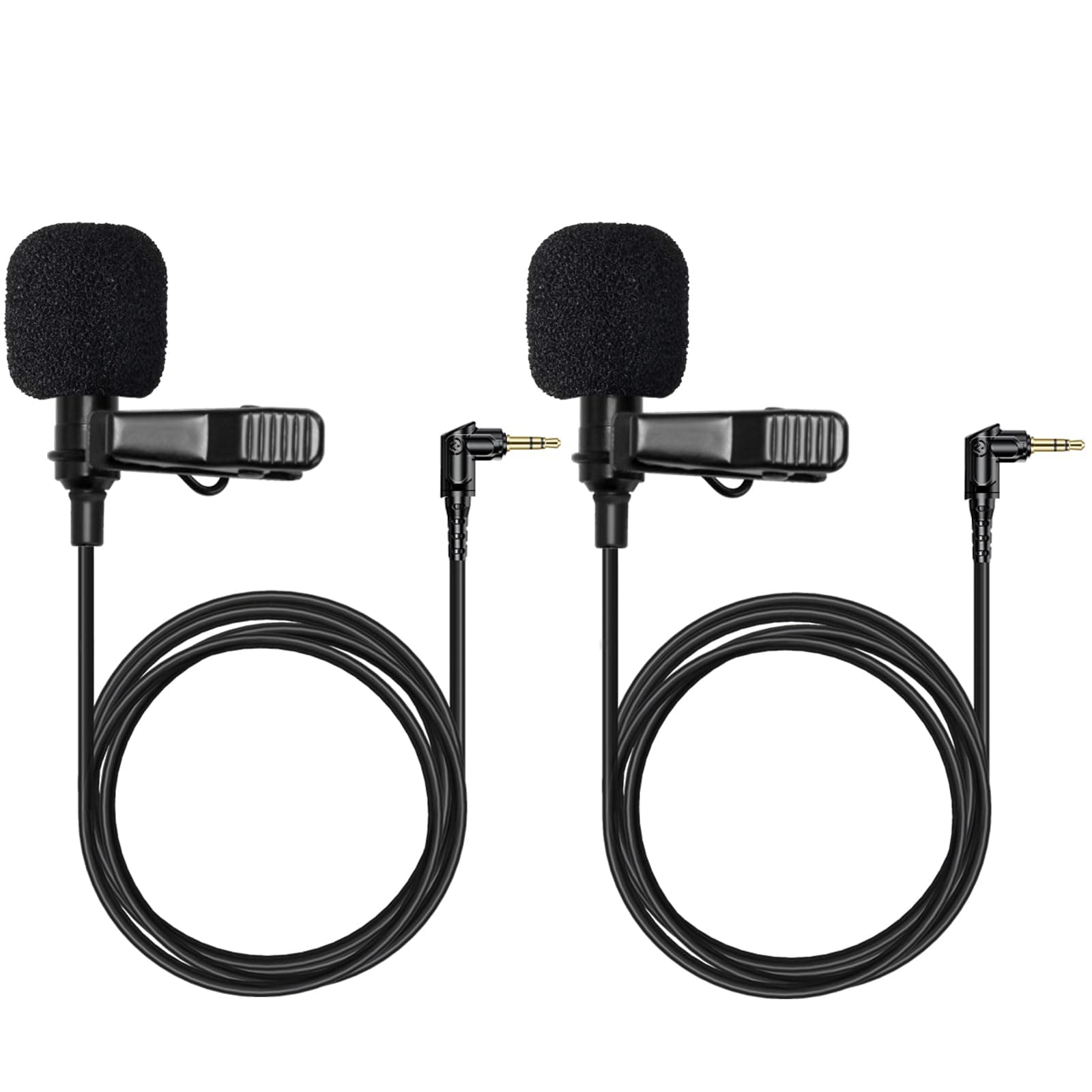 HollyView Hollyland Omnidirectional Lavalier Microphone for Lark Max Microphone System-Black, (2 Pack)