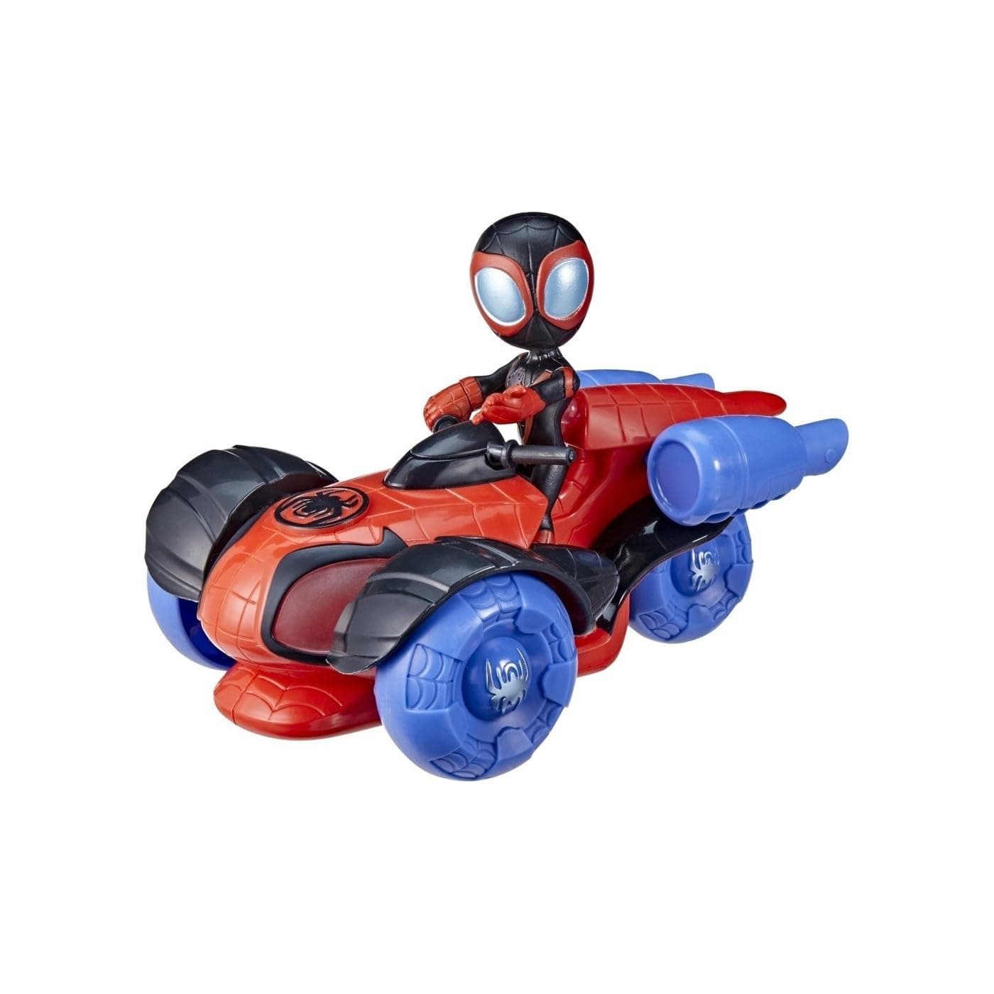 SPIDEY AND HIS AMAZING FRIENDS Marvel Glow Tech Techno-Racer Vehicle, Pre-school Toy with Lights and Sounds, Ages 3 and Up
