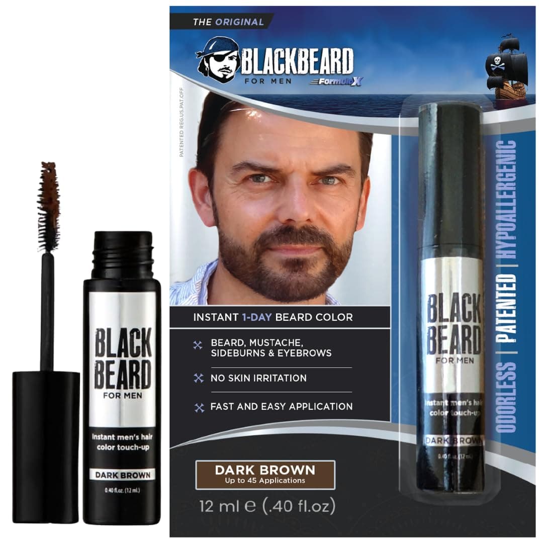 Instant Brush-On Beard & Mustache Color - 1-pack (Dark Brown)