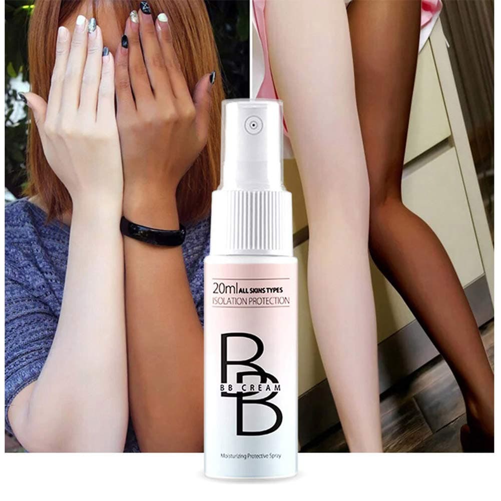 Spray BB Cream - Concealer Brighten Whitening Moisturizing Base Face Foundation Lightweight, Multi-Function, High Coverage Makeup