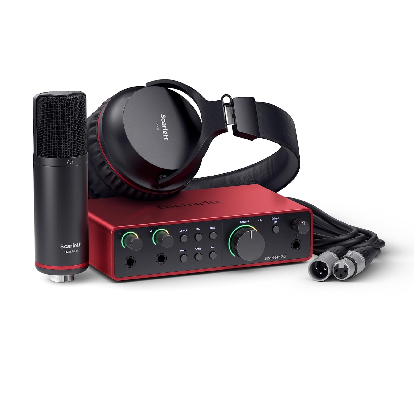 Scarlett 2i2 Studio 4th Gen USB Audio Interface Bundle for the Songwriter with Condenser Microphone and Headphones for Recording, Streaming, and Podcasting