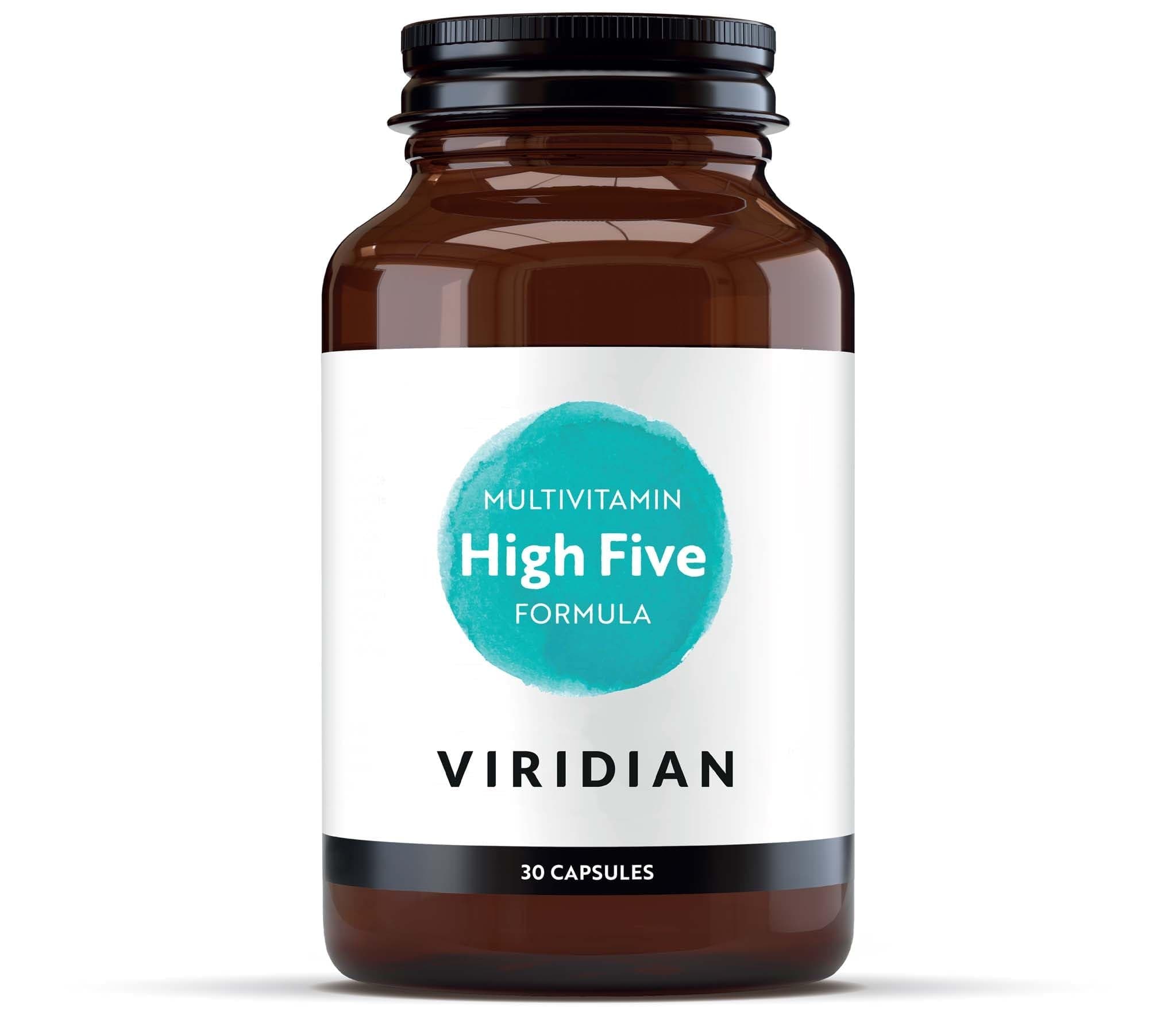 High Five Multivitamin Formula - 30 Veg Caps | Support Energy & Vitality with 23 Essential Nutrients & Including Vitamin B5 | Formulated By Nutritionists | No Artificial Additives | Vegan