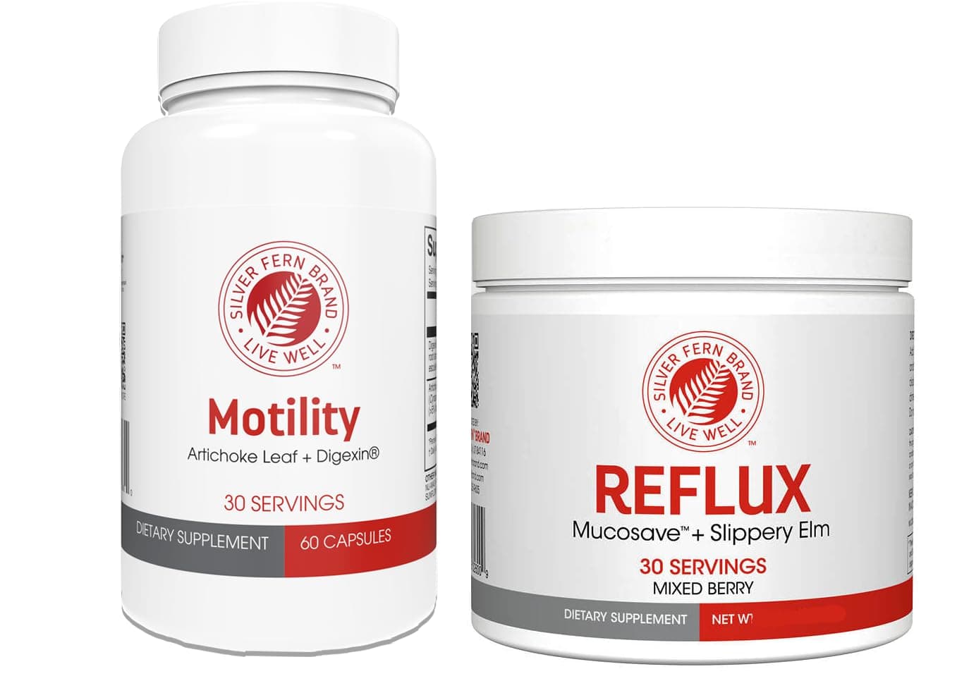 - Silver Fern Brand Slow Motility+ Kit – Digestive Support Bundle – 30-Day Supply – Berry Flavor Powder, Capsules – Artichoke Leaf, Okra, Ashwagandha, MucoSave – No Artificial Ingredients – Made in USA