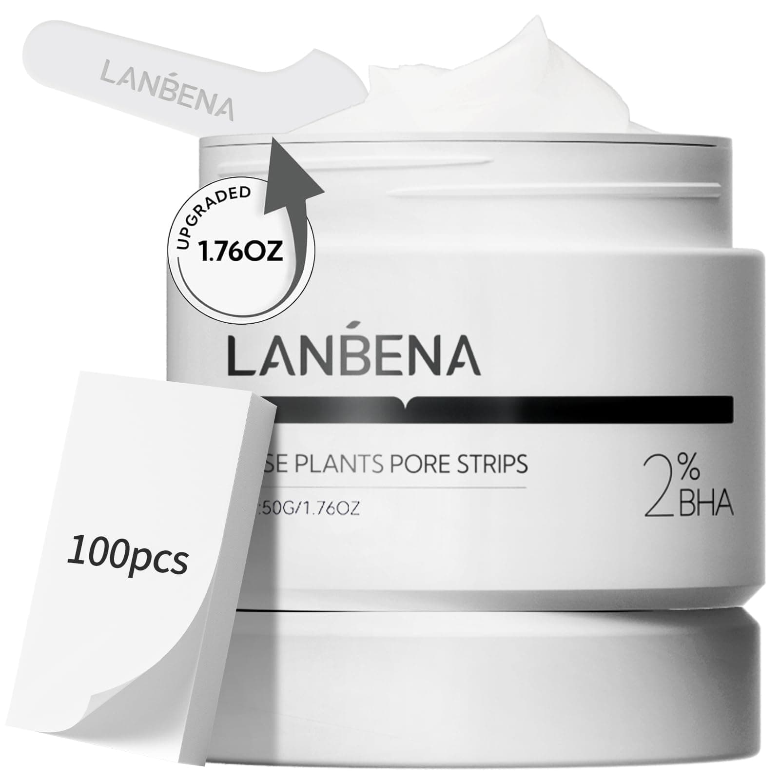 Nose Strips for Blackheads (1.76 Oz), 100 pcs Nose Plants Pore Strips, Blackhead Remover Mask, NOTE: Place Bottle in Boiling Water for 5 min to Soften Dry/Solid Cream