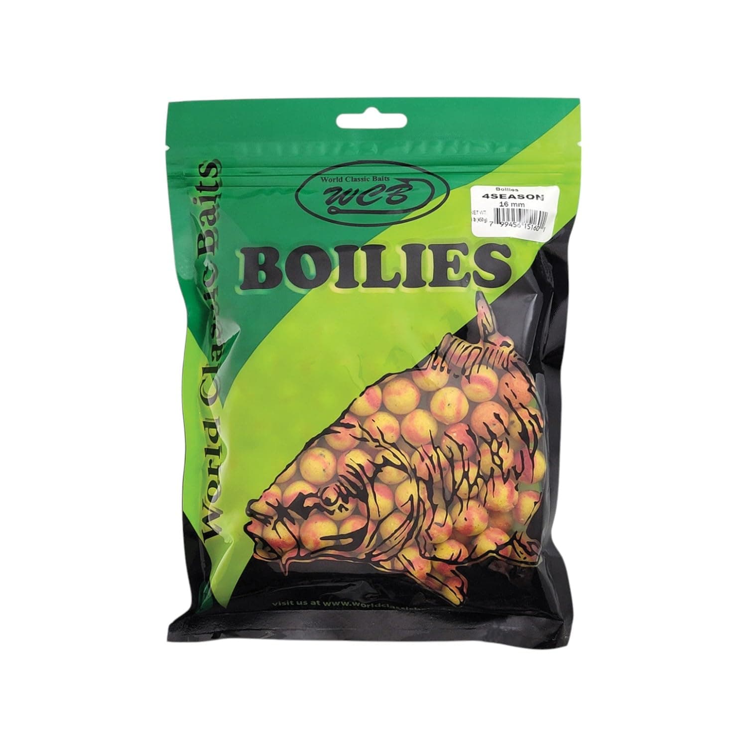WCB Carp Baits High Protein Boilies 16 mm 1 lb Bag - Carp Bait - Ideal for Carp Fishing