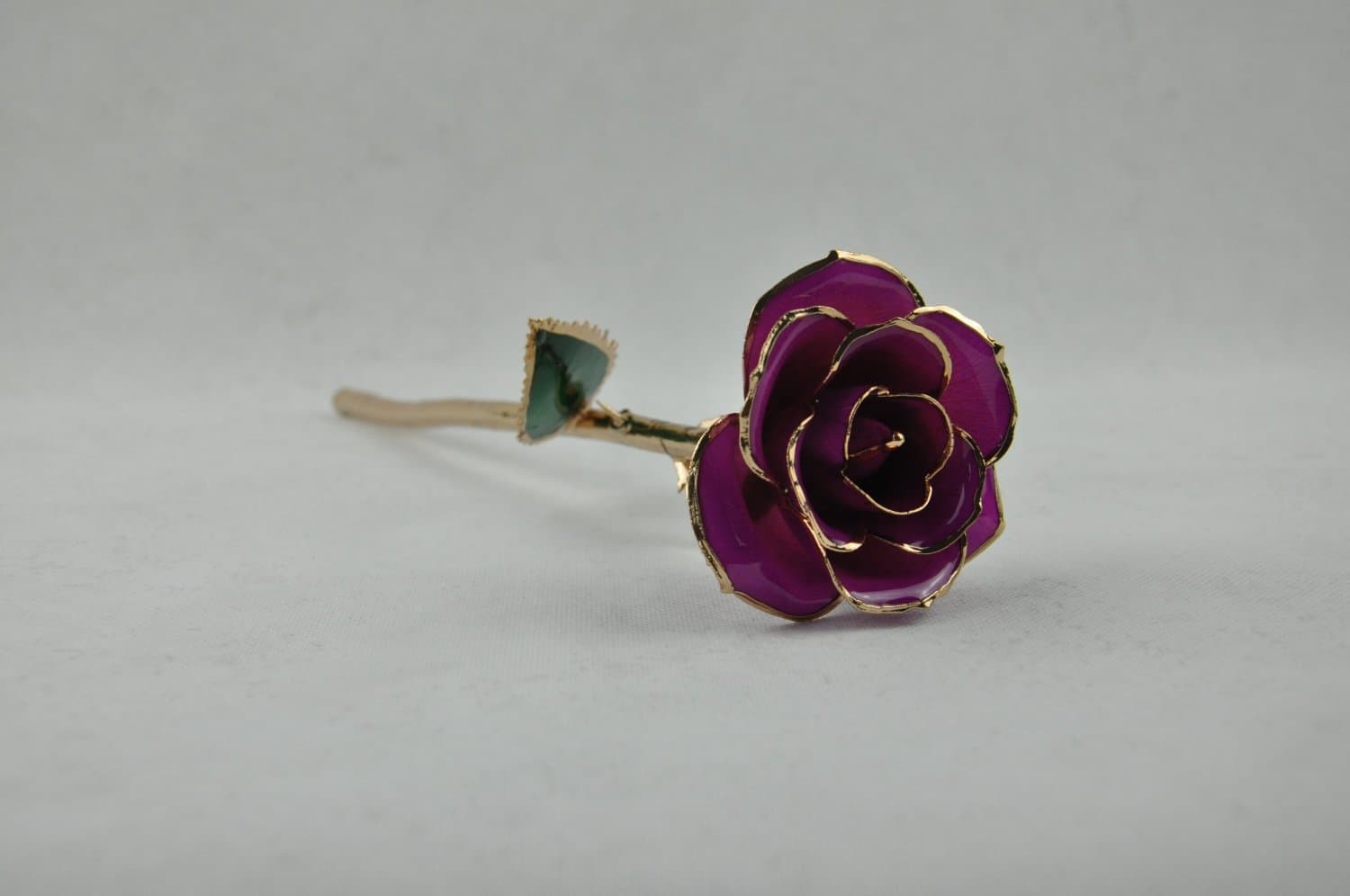 PANICTECH Long Stem Dipped 24k Gold Trim Rose, Best Gift for Valentine's Day, Mother's Day, Christmas, Birthday, Wedding Gift