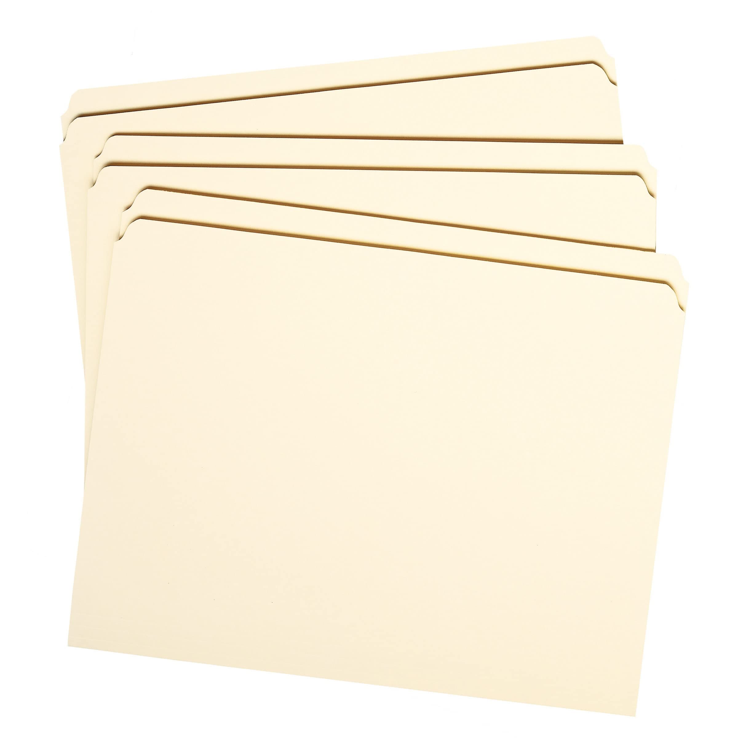 Smead File Folder, Reinforced Straight-Cut Tab (Not Undercut), Letter Size, Manila, 100 per Box (10310)