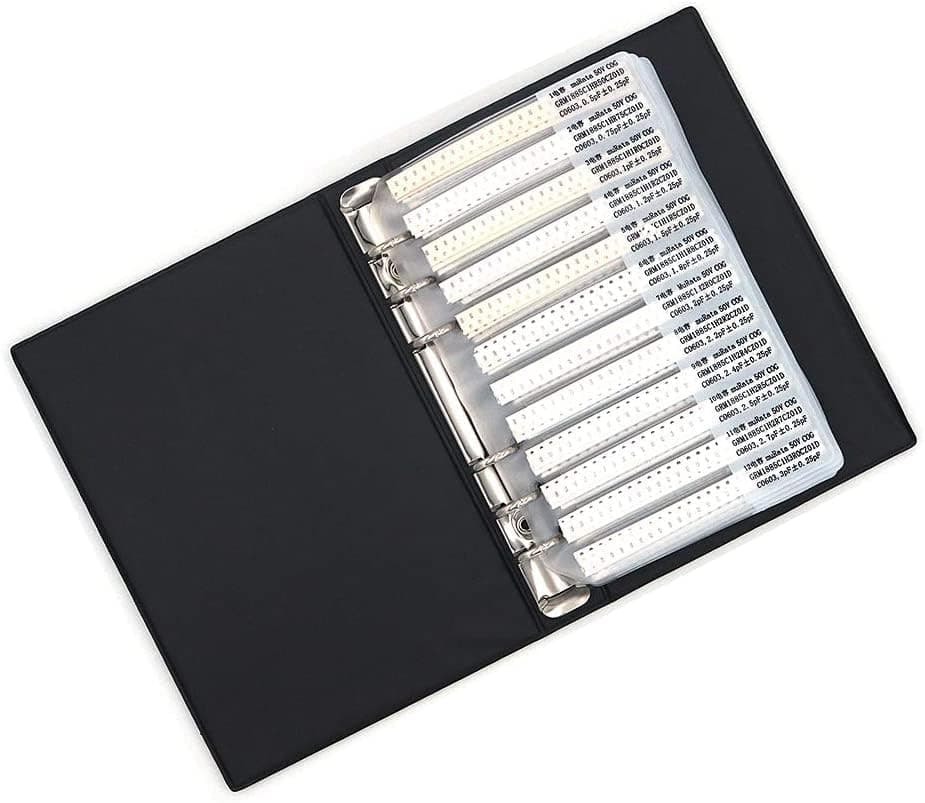 WANGCL Capacitor 0603 (0.5pF-2.2uF) 90 Value x 50pcs = 4500pcs SMD SMT Capacitor Combo Sample Book Kit
