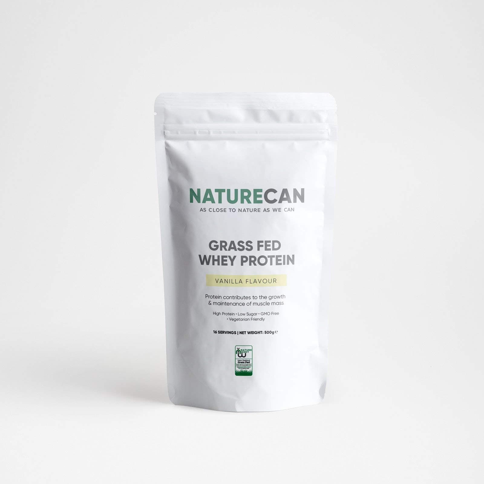 NaturecanGrass Fed Whey Protein - Vanilla 500g