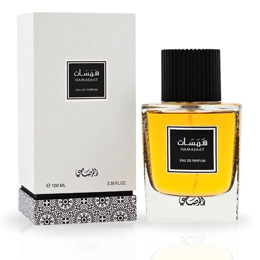 RASASI Hamasaat Eau De Parfum Spray 100ML (3.38 OZ) Long Lasting Arabian Perfume for Men - Refreshing, Woody And Musky Fragrance - Captivating And Luxurious Perfume Men for Everyday Wear