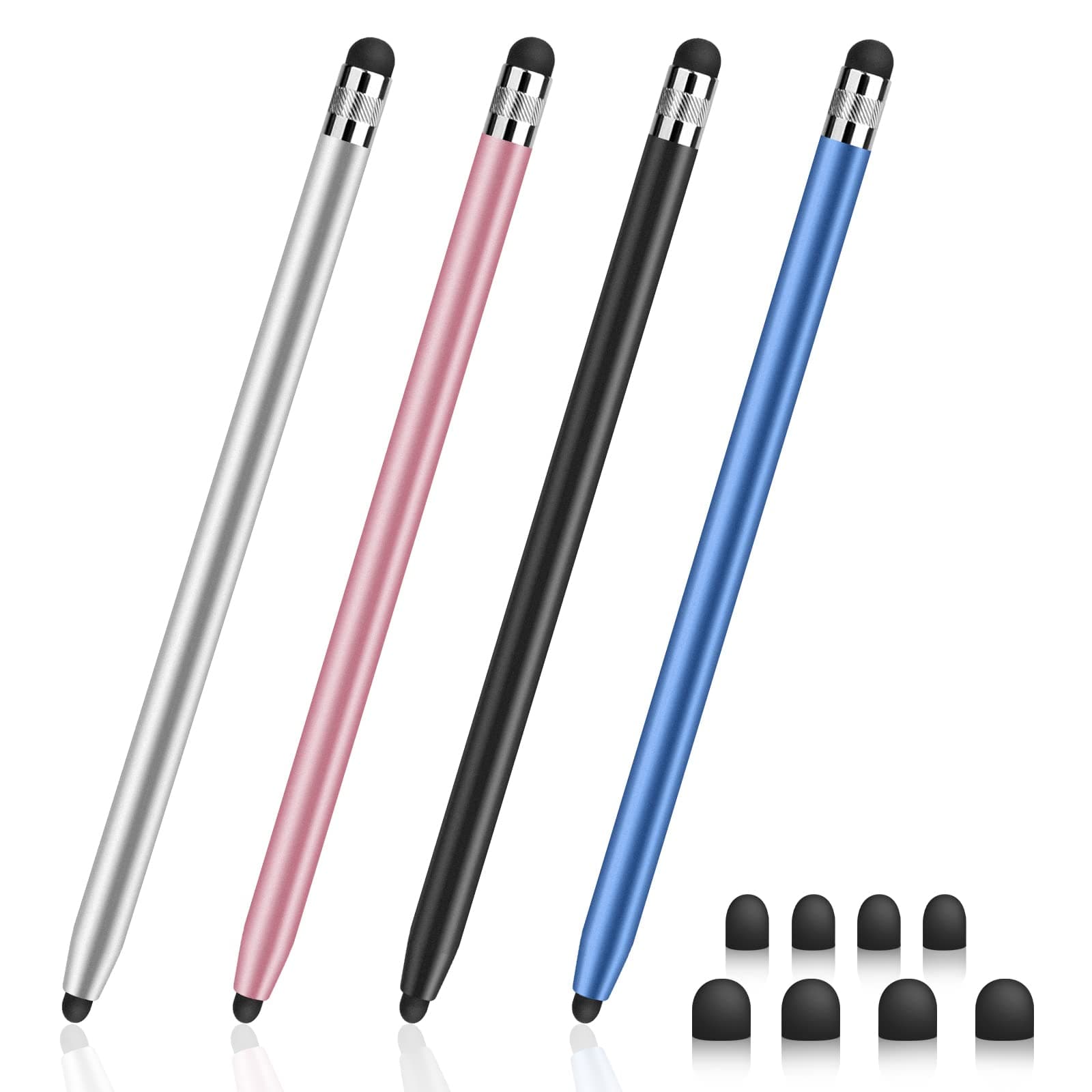 Digiroot 2-in-1 Stylus Pen,4-Pack Stylus for Touch Screens Pens,High Sensitivity&Precision Capacitive Stylus for iPhone/Ipad Pro/Tablets/Samsung/Galaxy/Pc