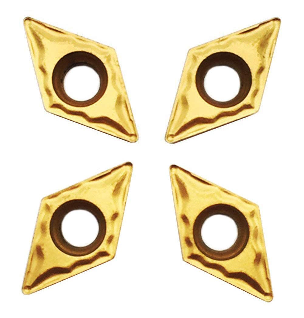 10PCS DCMT21.51 Indexable Soild Carbide Turning Insert Blade For Lathe Tool Holder,DCMT070204 Carbide Inserts For Lathe (DCMT070204-HMP)