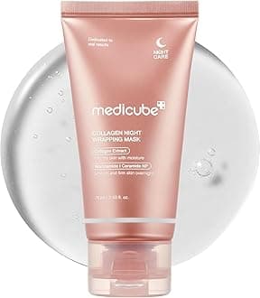 medicube Collagen Overnight Wrapping Peel Off Facial Mask Pack - Elasticity & Hydration Care, Reduces Sagging & Dullness - Hydrolyzed Collagen For Glowing Skin - Korean Skin Care, 2.53 fl.oz