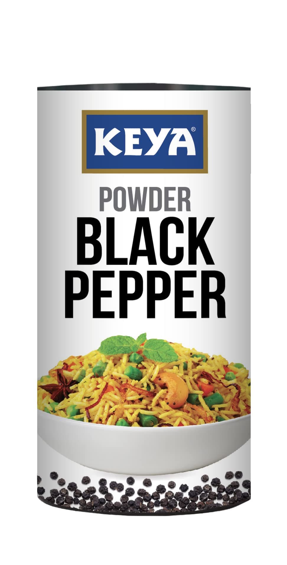 Keya Malbar Black Pepper Powder, 100g Canister