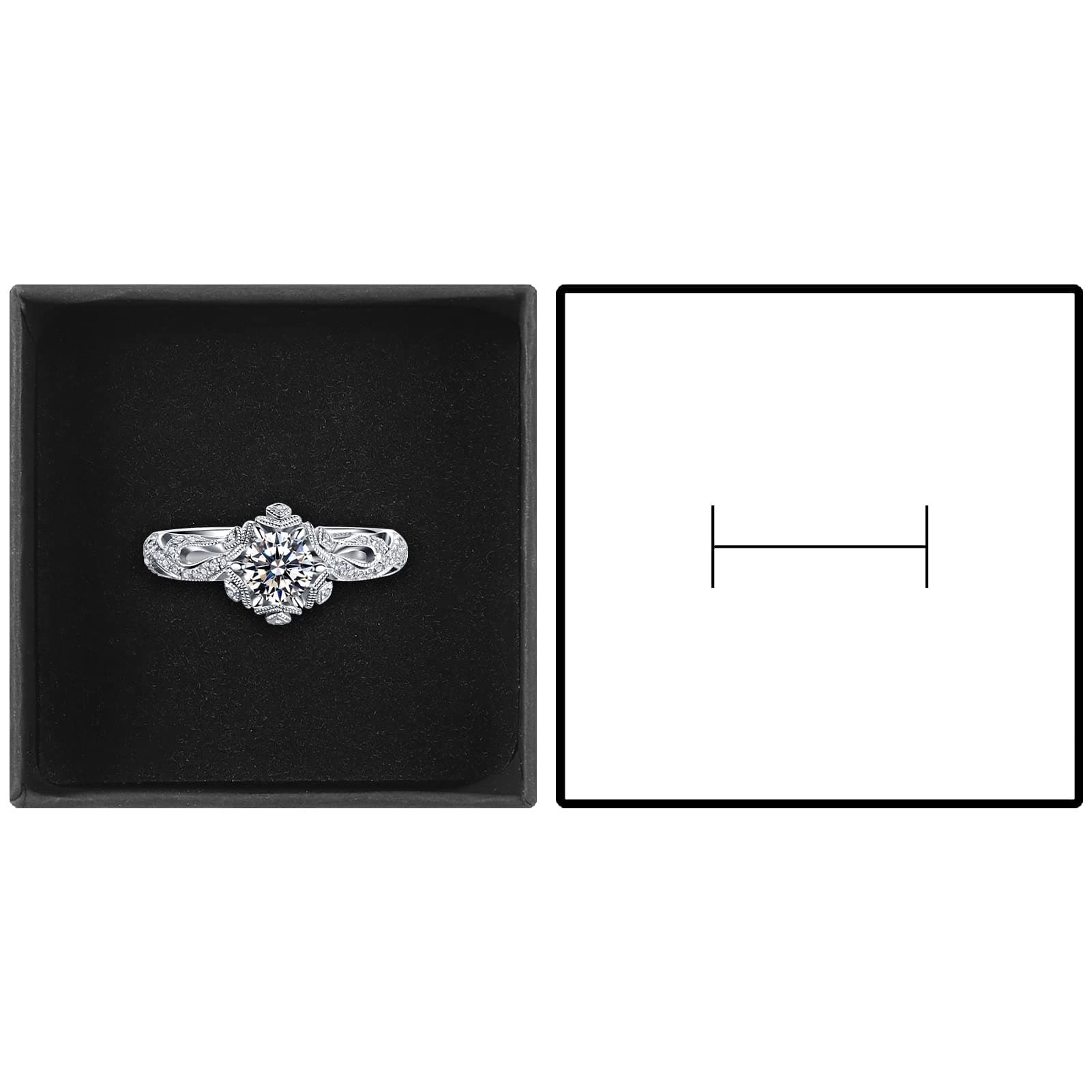 6 Pack Jewellery Gift Box, (5 * 4.5 * 3cm) Ring Display Box Cardboard Earrings Box Packaging Craft Boxes for Party, Festivals, Wedding Occasions (Black)