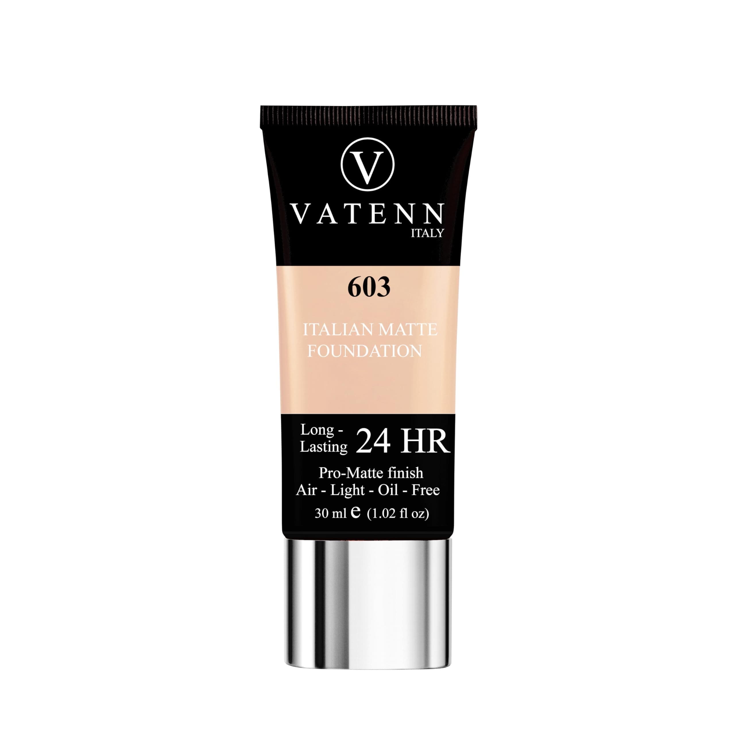 Italy Italian Matte Foundation Matte & Poreless, Full Coverage and Blendable, Normal to Oily Skin (603, 30 ml)