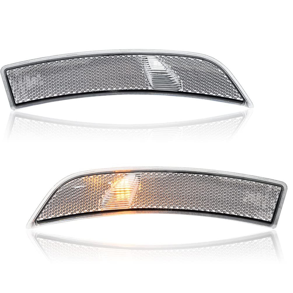 NJSBYL Amber LED BRZ Side Marker Light Assembly for 2022 2023 Toyota GR86 Subaru BRZ Left Driver Right Passenger Side Turn Signal Lamps Clear Lens Front Bumper Marker Lights OEM# 84411CC000 SU00308732