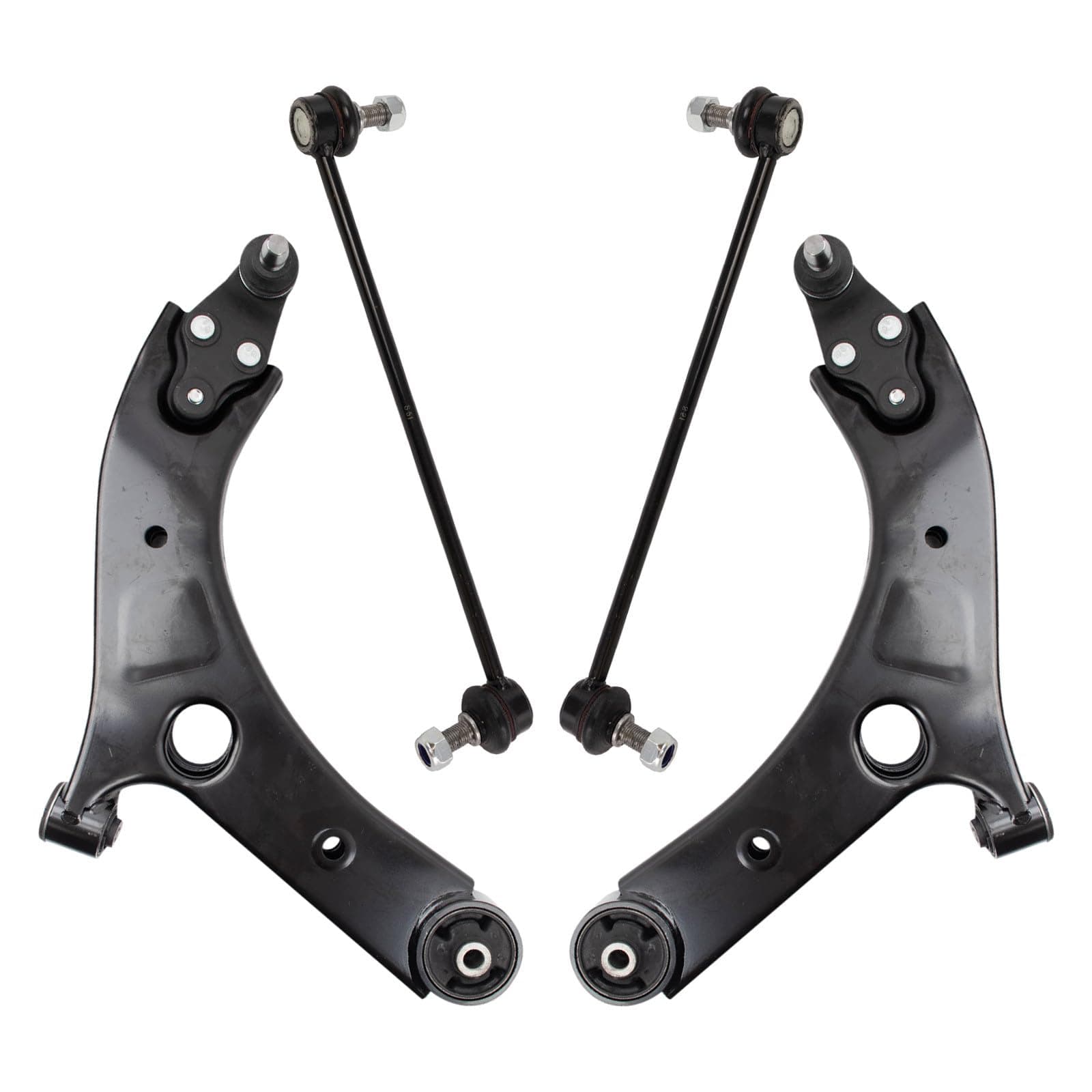 TRQ Front Suspension Kit Control Arm with Ball Joint Sway Bar Stabilizer Link Compatible with 2015-2021 Kia Sedona