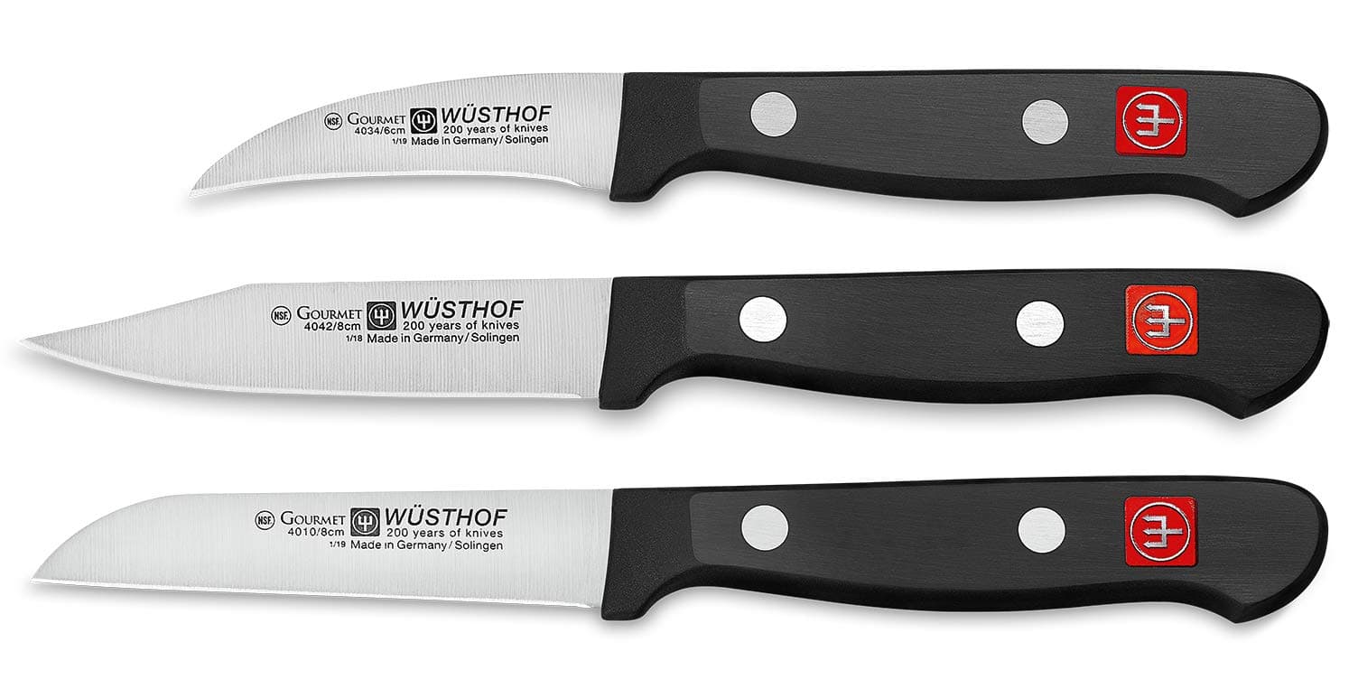 Gourmet Three Piece Pairing Knife Set | 3-Piece German Knife Set | Precise Laser Cut High Carbon Stainless Steel Pairing Knife Set – Model 9727