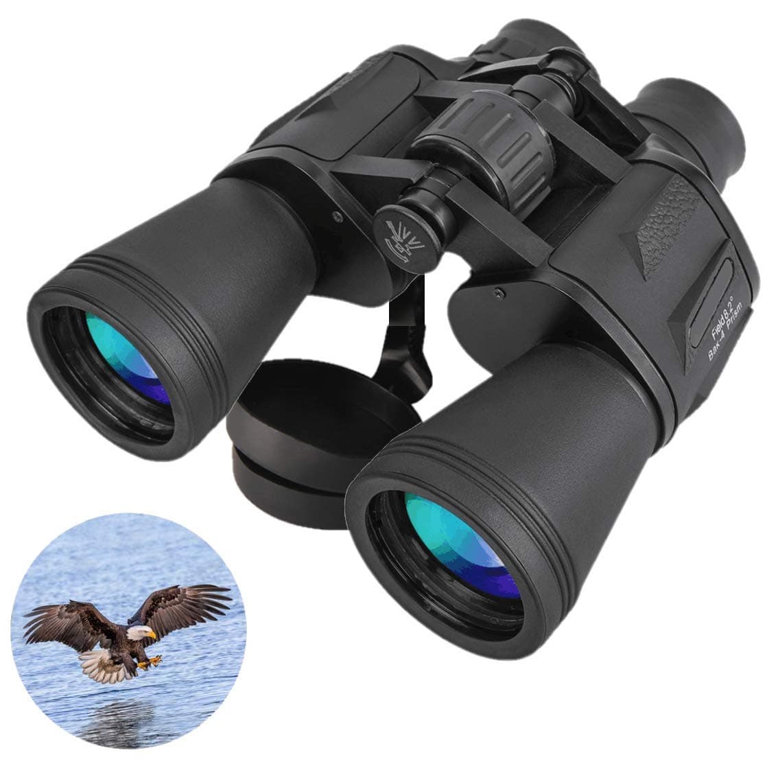 Flybiz Binoculars 10 x 50 Compact Binoculars for Bird Watching Hunting Small Binoculars with Night Vision Function Waterproof Foldable Binoculars with Carry Case Also Suitable for Children (10x)