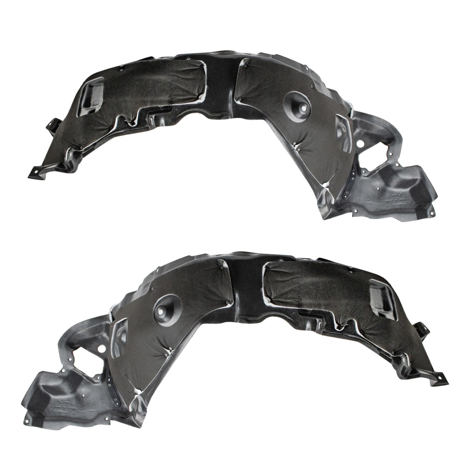 TRQ Front Driver and Passenger Side Inner Fender Liner Set Compatible with 2006-2008 Lexus IS250 IS350