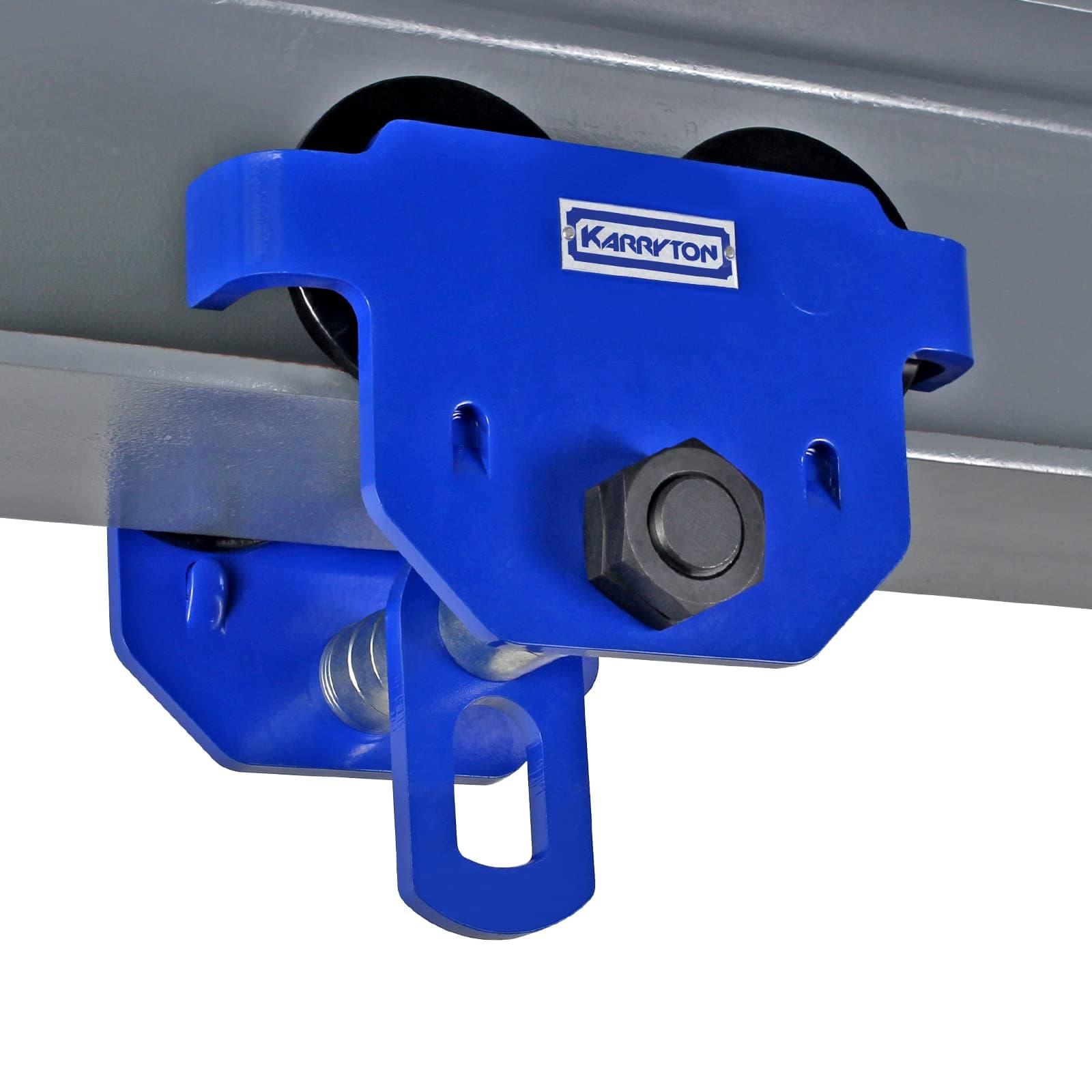 2Ton/4400LB Beam Trolley 3.5 – 8in Adjustable Flange Width, Heavy Duty Manual Push Trolley w/Dual Track Rollers for Crane Lifts, Garage Hoists, Straight/Curved I Beams