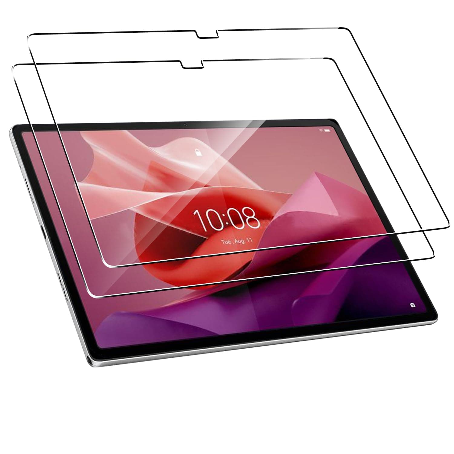 Natbok 2 Pack Compatible with Lenovo Tab P12 12.7 2023/P12 Pro 2021 Screen Protector,Full Coverage 9H Tempered Glass Film,HD Clear Scratch Resistant,Bubble-Free Screen Protector