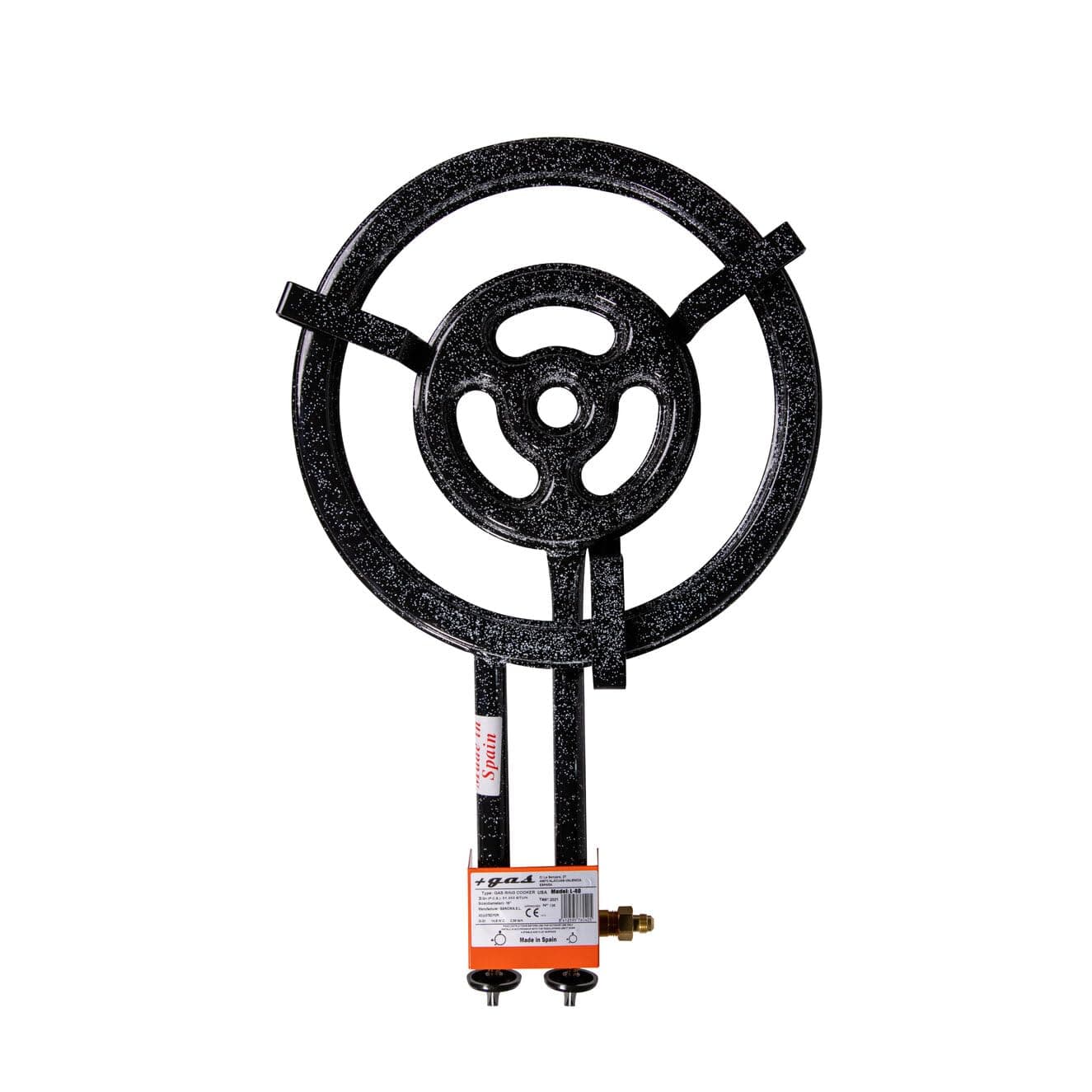 Machika L-40 Butane/Propane Burner | Professional Paella Pan Burner | 3 Rings Outdoors Burner | Ceramic Coating | Perfect for Restaurants, Outdoor Events and More | Fits up to 26 Inches Pans |