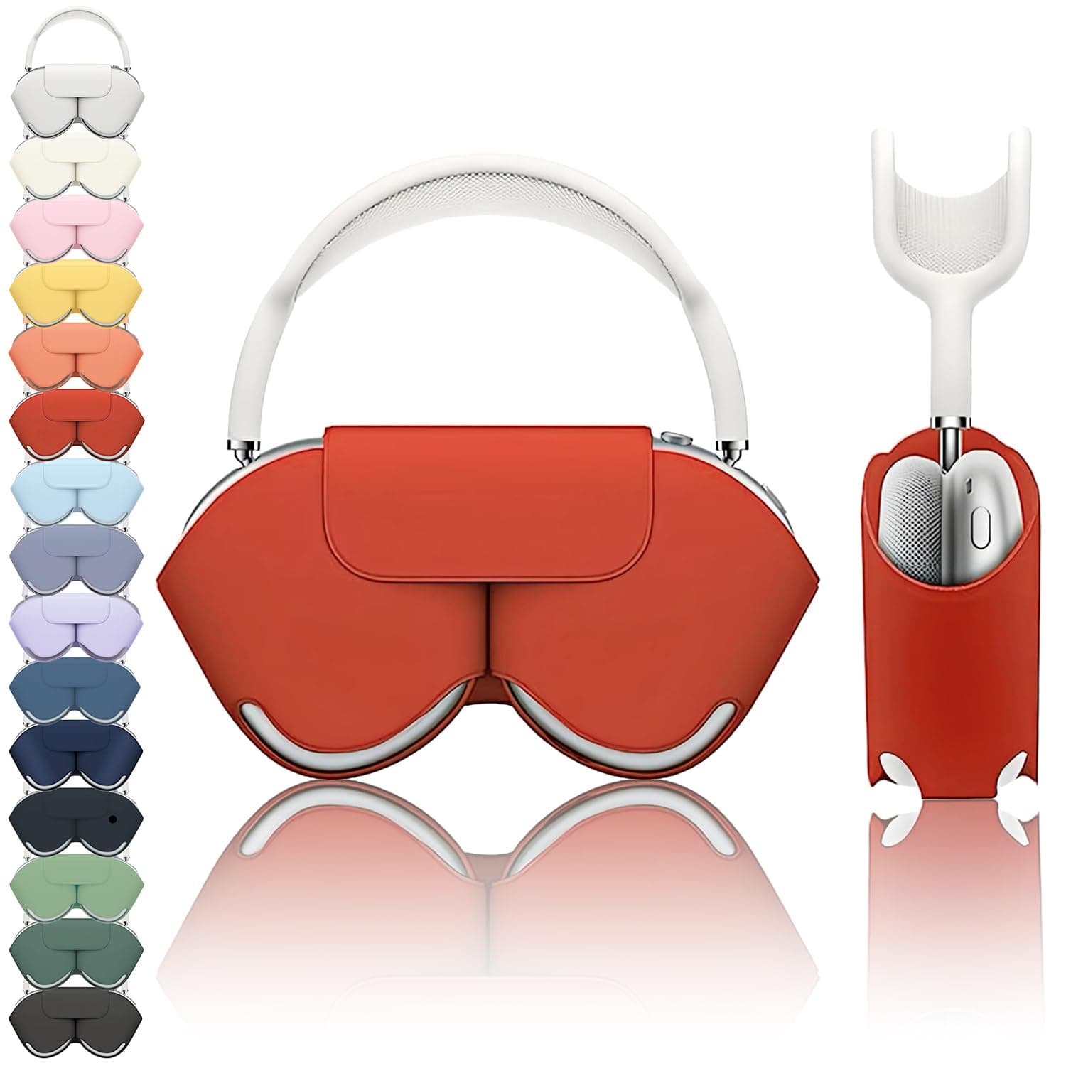 SY-K Smart Case Compatible for Airpods Max, Sleep Mode Compatible, Anti-Scratch and Anti-Dust, Portable Carry Travel Case for Apple Airpod Max, Headphone case. (Red)