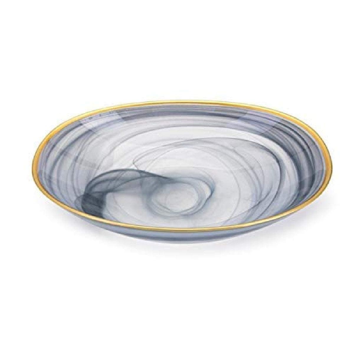 Imax 83904 Glass Bowl, Gray
