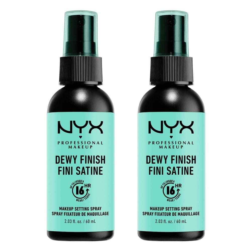 Setting Spray, Long Lasting Formula, Fixing, Lightweight, Vegan Formula, Dewy Finish, Pack of 2, 60 mL