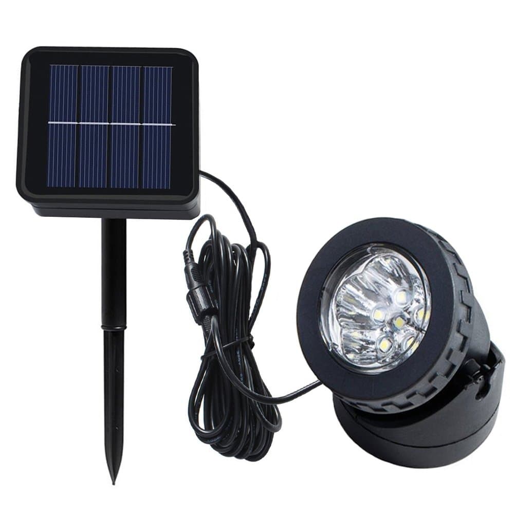 Heansun Solar LED Landscape Spotlight, Pond Light Underwater Light Auto On/Off for Outdoor Garden Courtyard Lawn Fish Tank Pool Landscape Lighting, Adjustable Lighting Angle